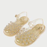 Roeffler Randall - Rhys Champagne Glitter Jelly Sandal