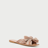 Roeffler Randall - Rima Brown Gingham Bow Sandal