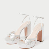 Roeffler Randall - Rivka Cream Knot Platform Sandal