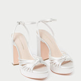 Roeffler Randall - Rivka Cream Knot Platform Sandal