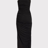 Herve Leger - RUCHED JERSEY ONE SHOULDER MIDI DRESS