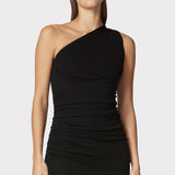 Herve Leger - RUCHED JERSEY ONE SHOULDER MIDI DRESS