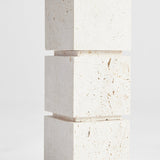 ROHE - Sculpural candle holder small | travertine