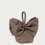 Roeffler Randall - Ruby Brown/Black Check Bow Bag