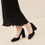 Roeffler Randall - Rue Black Suede Heeled Pump