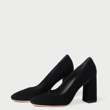 Roeffler Randall - Rue Black Suede Heeled Pump