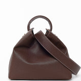 Elleme - Raisin Caviar Leather Brown White Stitching