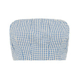 Posse - MIRA BANDEAU - BLUE GINGHAM