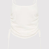 St. Agni - Ruched Tank - White