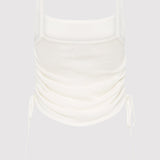 St. Agni - Ruched Tank - White