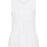 Faithfull - Domenico Vest White - Final Sale