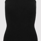 St. Agni - Textured Knit Strapless Top - Black