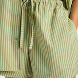 Faithfull - Freja Shorts Green Stripe