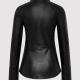 St. Agni - Leather Panelled Shirt - Black