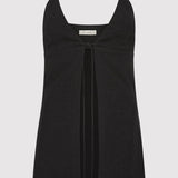 St. Agni - Tie Front Top - Black