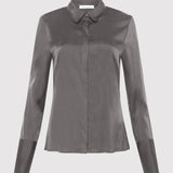 St. Agni - Soft Silk Shirt - Pewter Grey