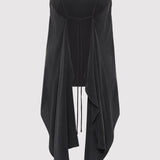 St. Agni - Silk Drape Top - Black