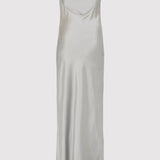 St. Agni - Low Back Slip Dress - Silver