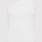 St. Agni - Organic Cotton One Shoulder Tank - White