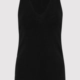 St. Agni - Plunge Neck Knit Top - Black