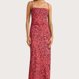 Faithfull - Rosas Midi Dress Meander Micro Red