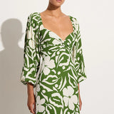 Faithfull - Ondina Midi Dress Pavito Floral Olive - Final Sale