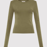 St. Agni - Organic Cotton Long Sleeve Top - Olive