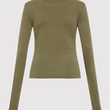 St. Agni - Organic Cotton Long Sleeve Top - Olive