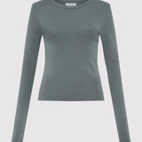 St. Agni - Organic Cotton Long Sleeve Top - Balsam Green