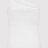 St. Agni - Organic Cotton One Shoulder Tank - White