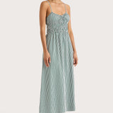 Faithfull - Marianne Midi Dress Green Stripe