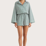 Faithfull - Freja Playsuit Green Stripe