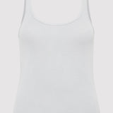 St. Agni - Organic Cotton Slim Scoop Tank - Silver