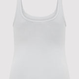 St. Agni - Organic Cotton Slim Scoop Tank - Silver