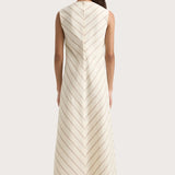 Faithfull - Marteret Stripe Midi Dress Shadow Stripe Butter