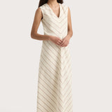 Faithfull - Marteret Stripe Midi Dress Shadow Stripe Butter