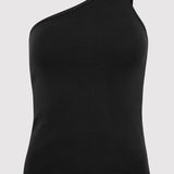 St. Agni - Organic Cotton One Shoulder Tank - Black