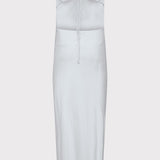 St. Agni - Soft Silk Rouleau Tie Dress - Silver