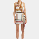 SIR. - Caprera Wrap Halter Mini Dress