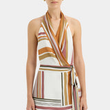 SIR. - Caprera Wrap Halter Mini Dress