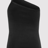 St. Agni - Organic Cotton One Shoulder Tank - Black