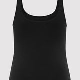 St. Agni - Organic Cotton Slim Scoop Tank - Jet Black