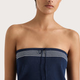 Faithfull - Arlette Strapless Top Navy White Stripe