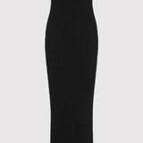 St. Agni - Textured Knit Column Dress - Black