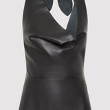 St. Agni - Leather Tie Top - Black