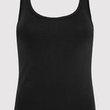 St. Agni - Organic Cotton Slim Scoop Tank - Black