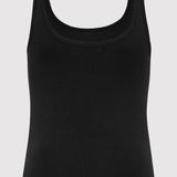 St. Agni - Organic Cotton Slim Scoop Tank - Black