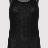 St. Agni - Semi Sheer Double Layer Tank - Black