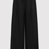 St. Agni - Wide Leg Pleat Pants - Black