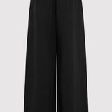 St. Agni - Wide Leg Pleat Pants - Black